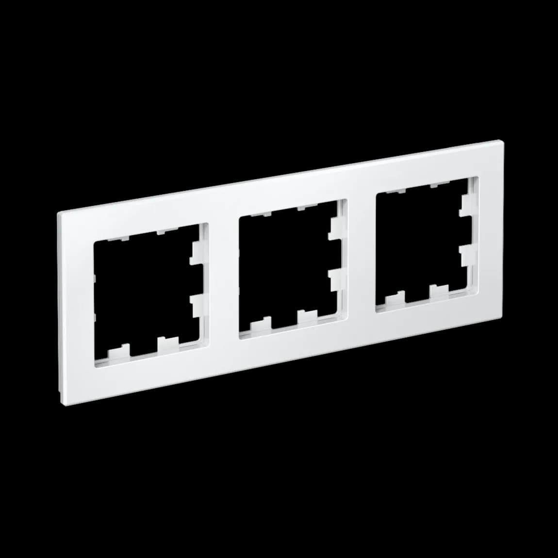 AtlasDesign 3-постовая РАМКА, универсальная, БЕЛЫЙ