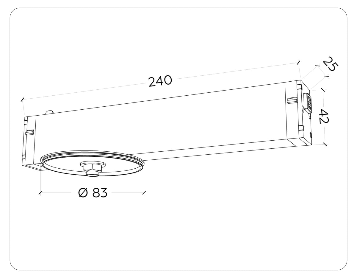 Крепеж трековый для корпуса DIY D85mm Magnetic 220V A2541 WH белый крепеж трековый для корпуса DIY D85mm 232*83*55 Ambrella Light 4