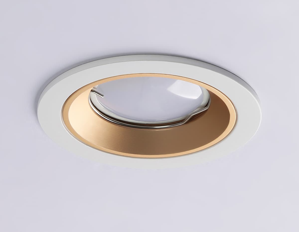 Встраиваемый точечный светильник MR16 A8922 WH/GD белый/золото MR16 GU5.3 D92*24 Ambrella Light 12