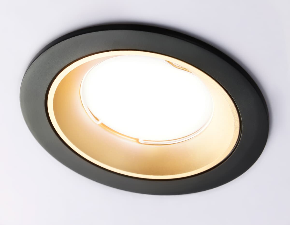 Встраиваемый точечный светильник MR16 A8923 BK/GD черный/золото MR16 GU5.3 D92*24 Ambrella Light 12