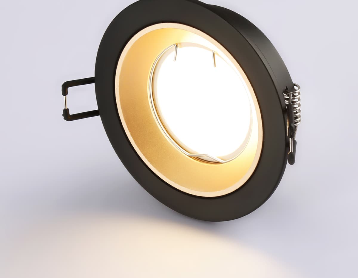 Встраиваемый точечный светильник MR16 A8923 BK/GD черный/золото MR16 GU5.3 D92*24 Ambrella Light 13