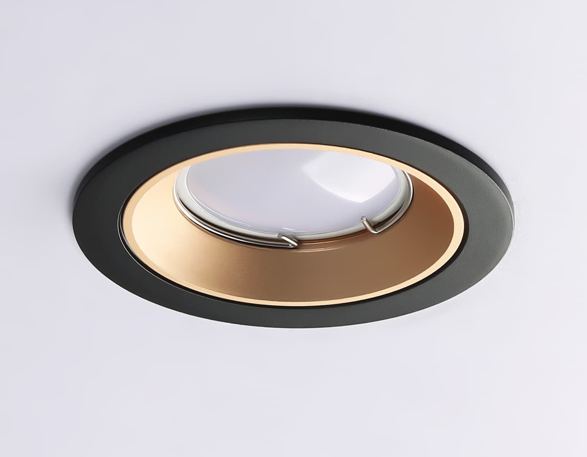 Встраиваемый точечный светильник MR16 A8923 BK/GD черный/золото MR16 GU5.3 D92*24 Ambrella Light 15