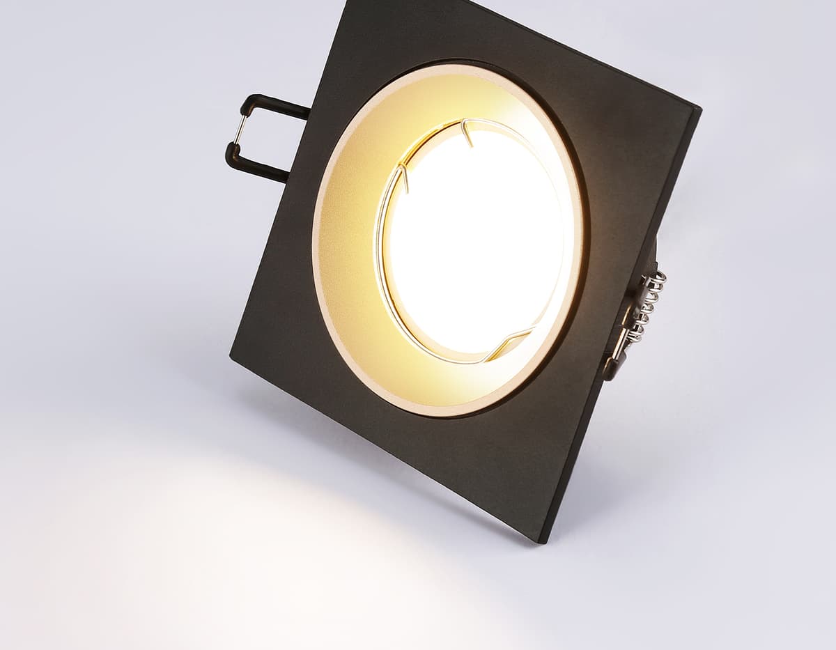 Встраиваемый точечный светильник MR16 A8927 BK/GD черный/золото MR16 GU5.3 92*92*24 Ambrella Light 14