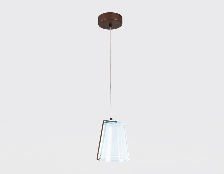 Подвесной светодиодный светильник AK4113 CF кофе 19W D150*980 (Без ПДУ) Ambrella Light 8