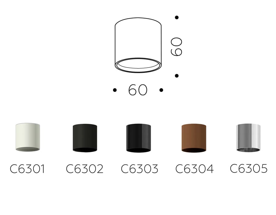 Корпус светильника накладной для насадок D60mm C6303 DCH черный хром D60*H60mm MR16 GU5.3 Ambrella Light 12