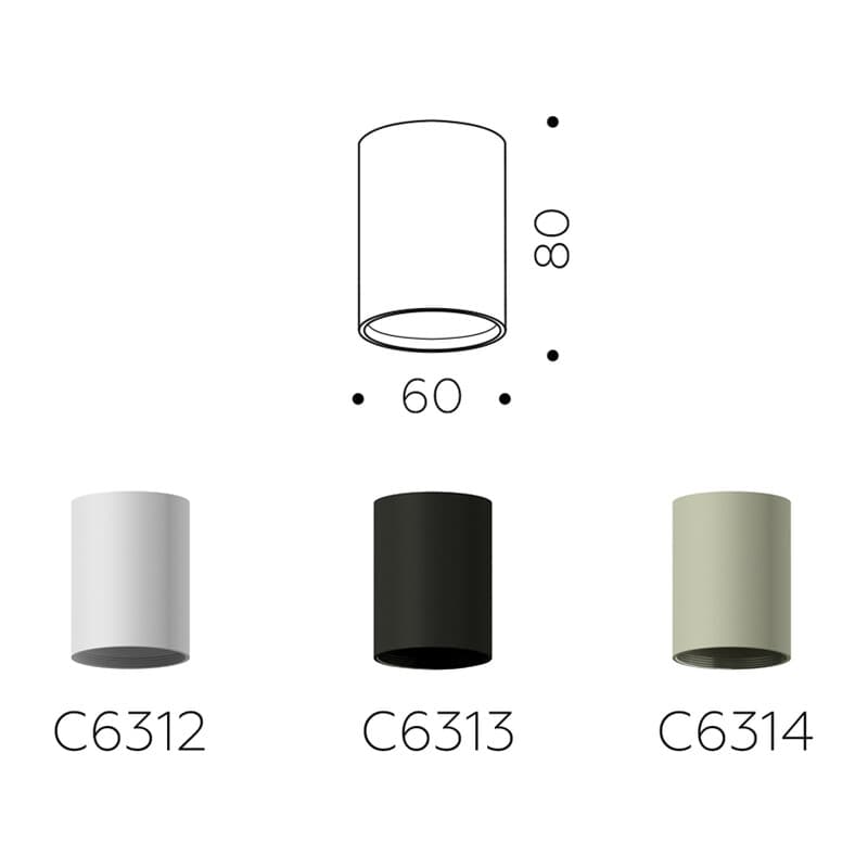 Корпус светильника накладной для насадок D60mm C6312 SWH белый песок D60*H80mm MR16 GU5.3 Ambrella Light 10
