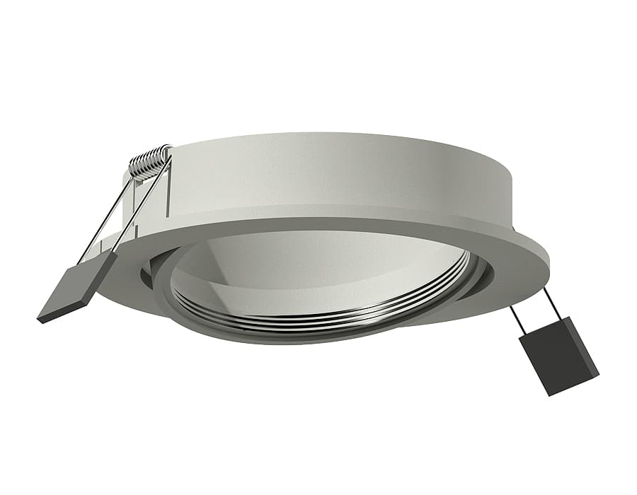 Корпус светильника встраиваемый поворотный для насадок D70mm C7653 SGR серый песок D106*H25mm MR16 GU5.3 Ambrella Light 9