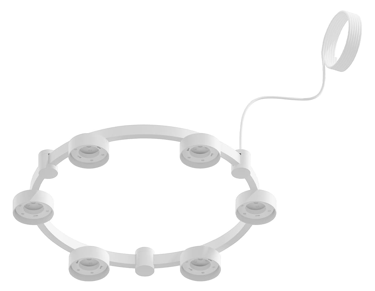 Корпус светильника Techno Ring подвесной для насадок D85 C9231/6 SWH белый песок D550*70.5mm GX53/6 Ambrella Light 4