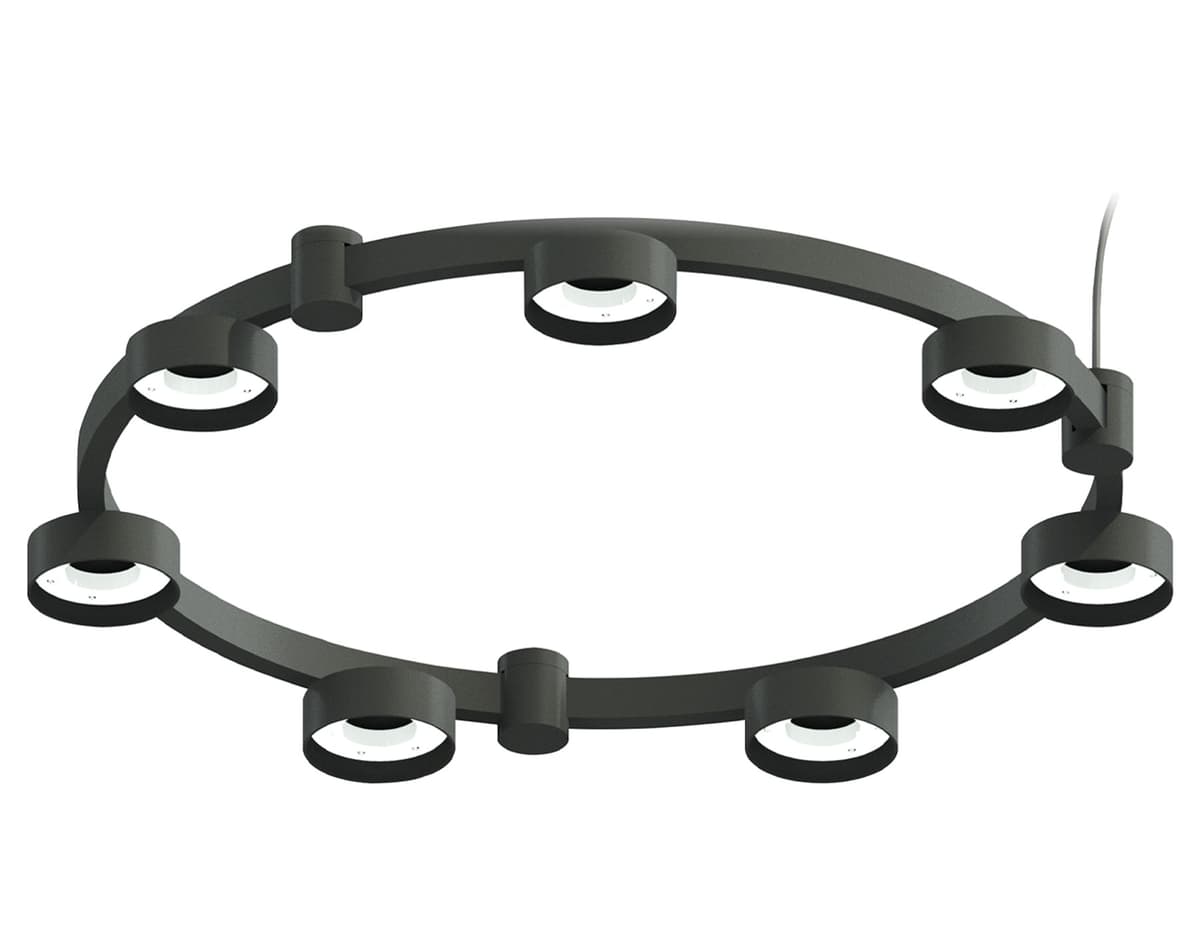 Корпус светильника Techno Ring подвесной для насадок D85 C9238/7 SBK черный песок D635*70.5mm GX53/7 Ambrella Light 3