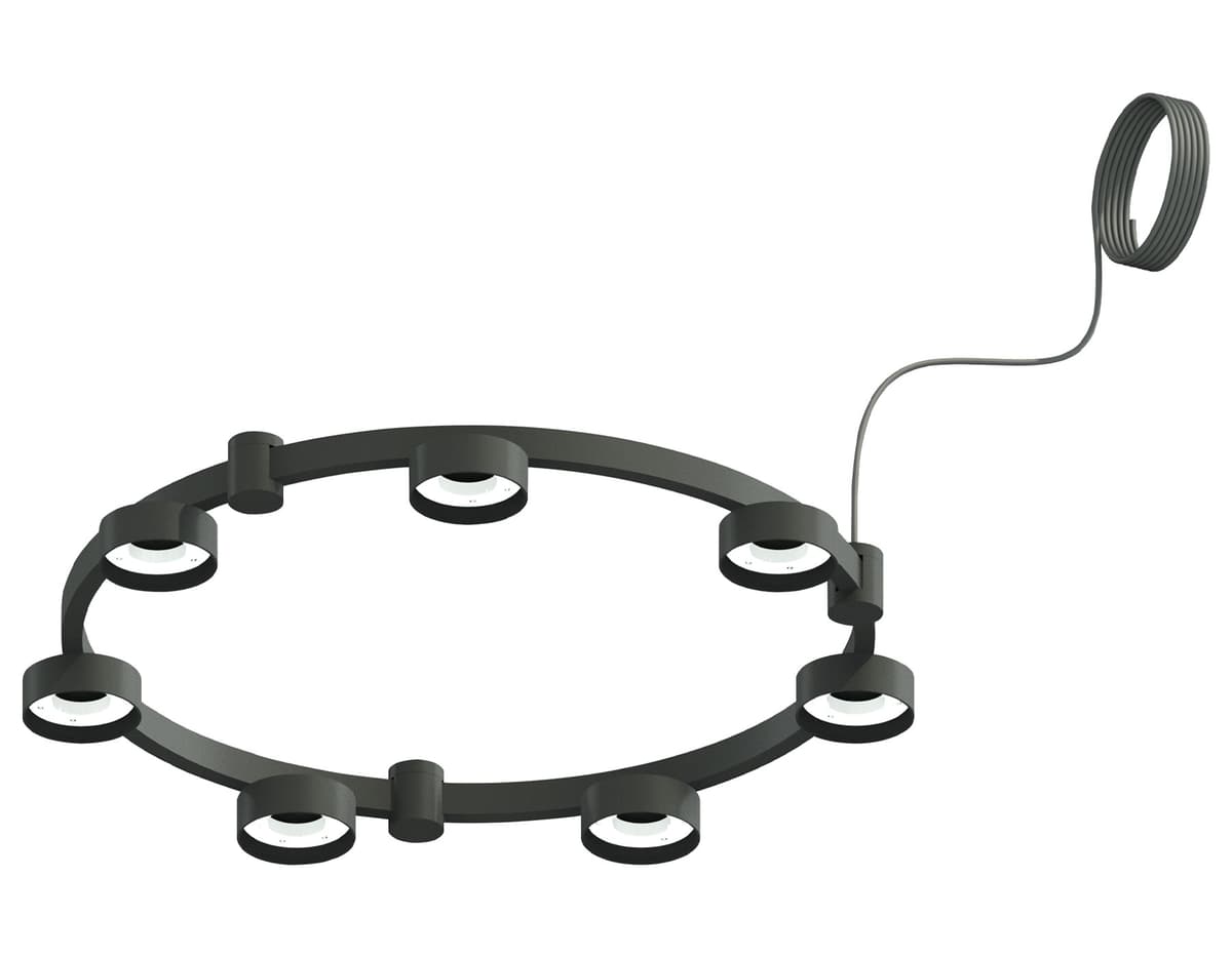 Корпус светильника Techno Ring подвесной для насадок D85 C9238/7 SBK черный песок D635*70.5mm GX53/7 Ambrella Light 4