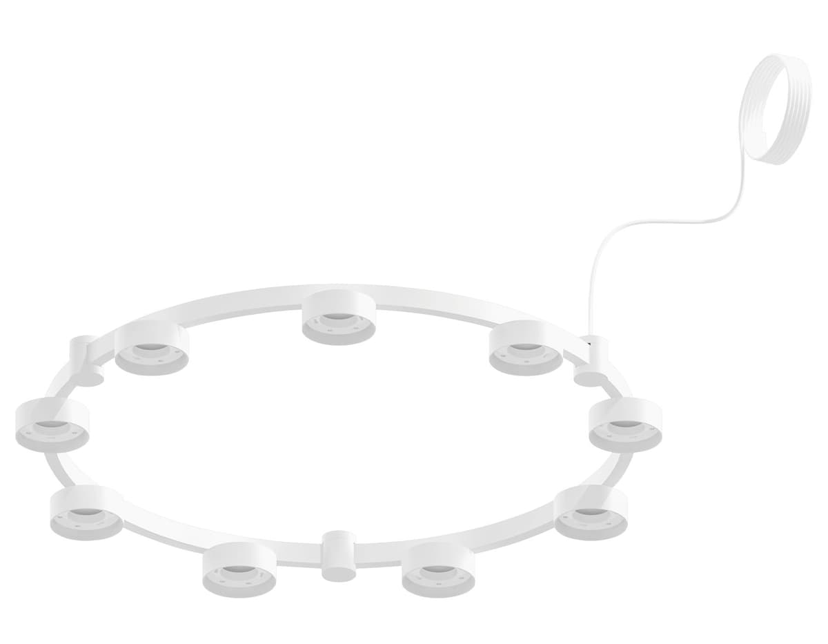 Корпус светильника Techno Ring подвесной для насадок D85 C9241/9 SWH белый песок D740*70.5mm GX53/9 Ambrella Light 4