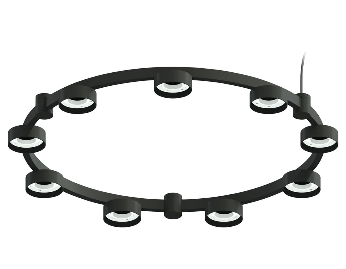 Корпус светильника Techno Ring подвесной для насадок D85 C9242/9 SBK черный песок D740*70.5mm GX53/9 Ambrella Light 3