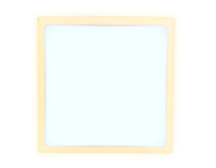 Встраиваемый cветодиодный светильник с подсветкой DCR333 10W+4W 6400K/3000K 85-265V 120*120*32 (A105*105) Ambrella Light 18