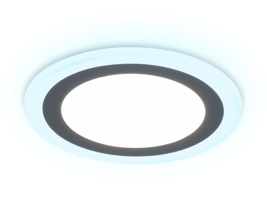 Встраиваемый cветодиодный светильник с подсветкой DCR368 18W+6W 4200K/6400K 85-265V D245*28 Ambrella Light 8