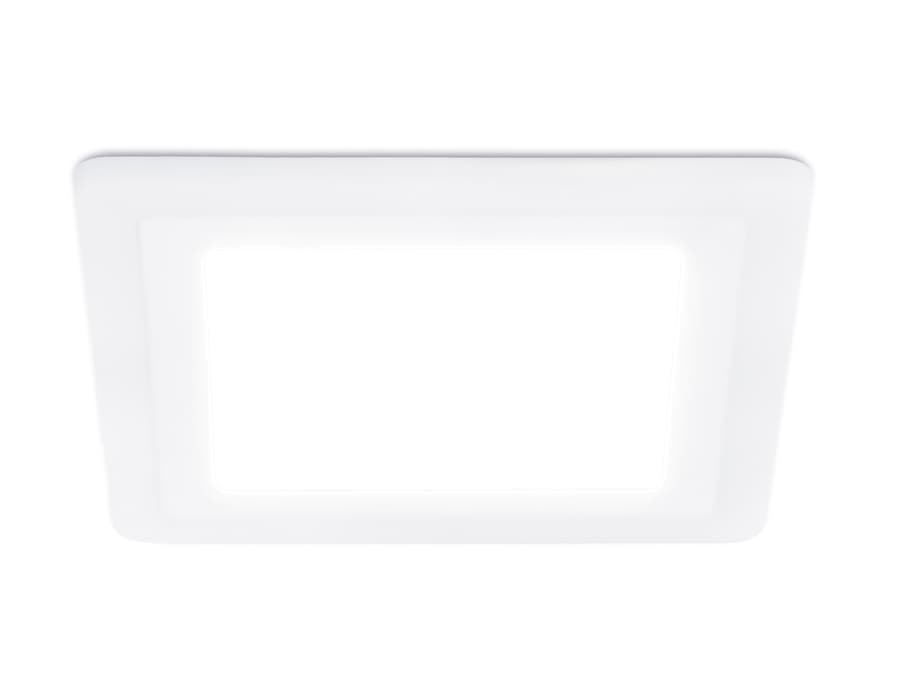 Встраиваемый cветодиодный светильник с подсветкой DCR390 3W+3W 4200K+4200K 220-240V 105*105*20 (A75*75) Ambrella Light 8