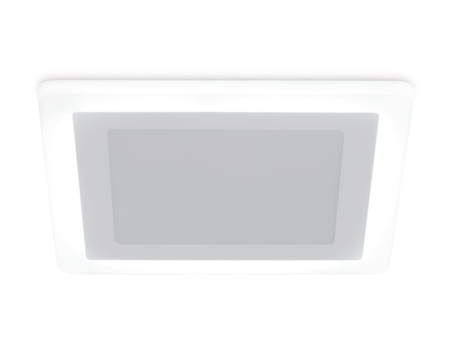 Встраиваемый cветодиодный светильник с подсветкой DCR396 18W+6W 4200K+4200K 220-240V 245*245*20 (A210*210) Ambrella Light 7