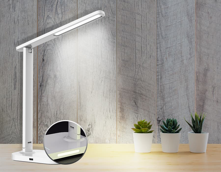 Светодиодная настольная лампа с USB портом и таймером DE444 WH белый LED 3000-6400K 7W Ambrella Light 9