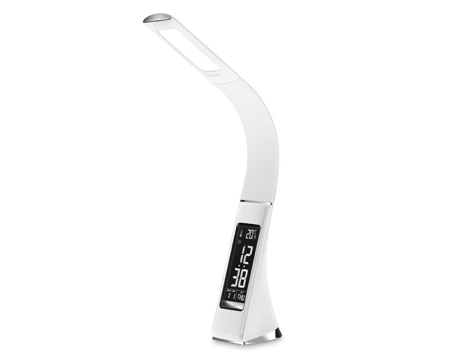 Светодиодная настольная лампа с дисплеем DE508 WH белый LED 3000-6400K 6W+LCD 2W Ambrella Light 6