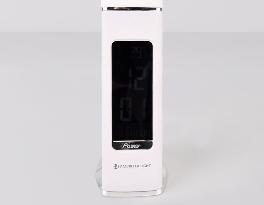 Светодиодная настольная лампа с дисплеем DE508 WH белый LED 3000-6400K 6W+LCD 2W Ambrella Light 8