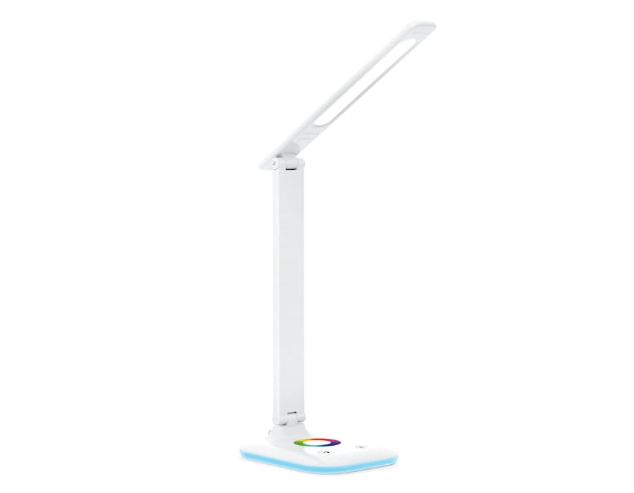 Светодиодная настольная лампа с RGB подсветкой DE530 WH белый LED 3000-6400K+RGB 8W Ambrella Light 5