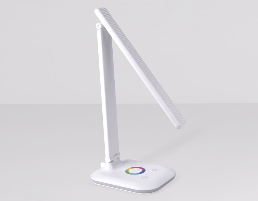 Светодиодная настольная лампа с RGB подсветкой DE530 WH белый LED 3000-6400K+RGB 8W Ambrella Light 8