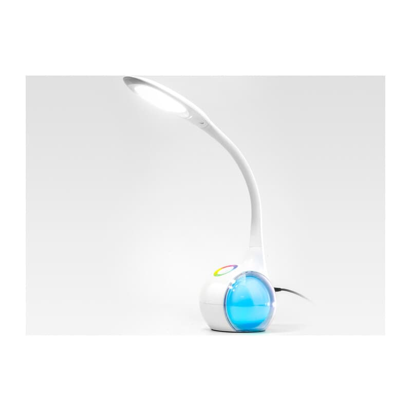 Светодиодная настольная лампа с RGB подсветкой DE532 WH белый LED 4200K+RGB 7.5W Ambrella Light 13