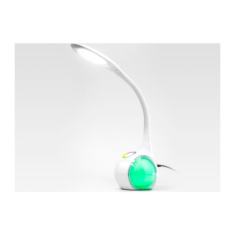 Светодиодная настольная лампа с RGB подсветкой DE532 WH белый LED 4200K+RGB 7.5W Ambrella Light 14