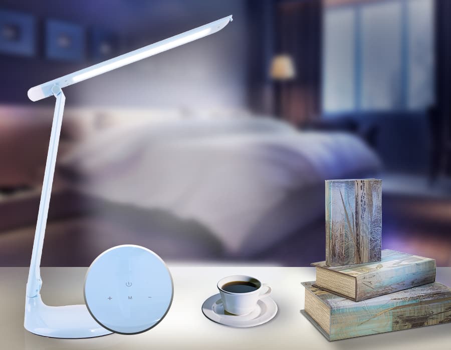 Настольная светодиодная лампа с ночником DE550 BL голубой LED 3000-6400K 8W Ambrella Light 11