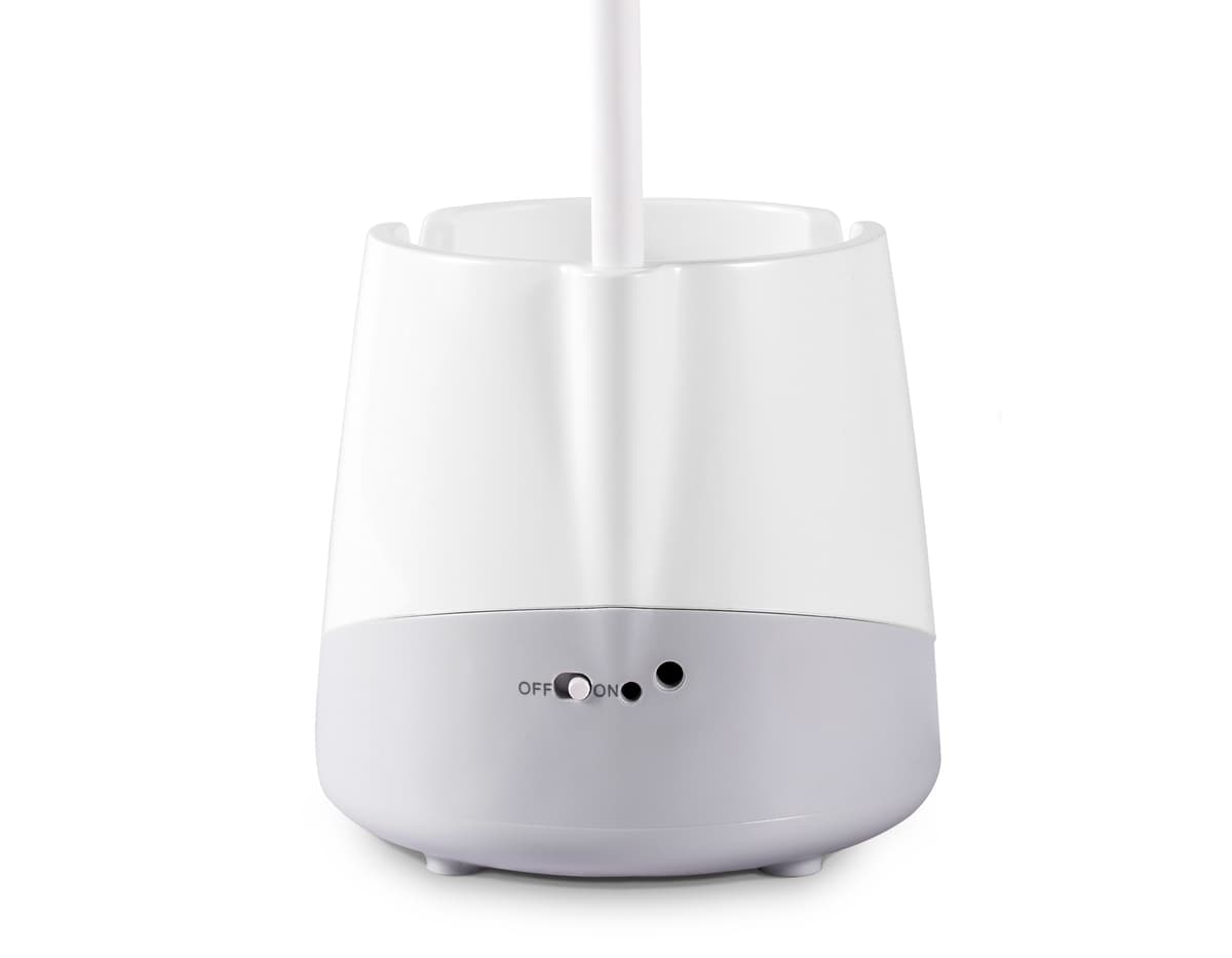 Светодиодная настольная лампа с аккумуляторной батареей, USB-проводом и канцелярским стаканом DE563 WH белый LED 3000-6000K 5W Ambrella Light 9