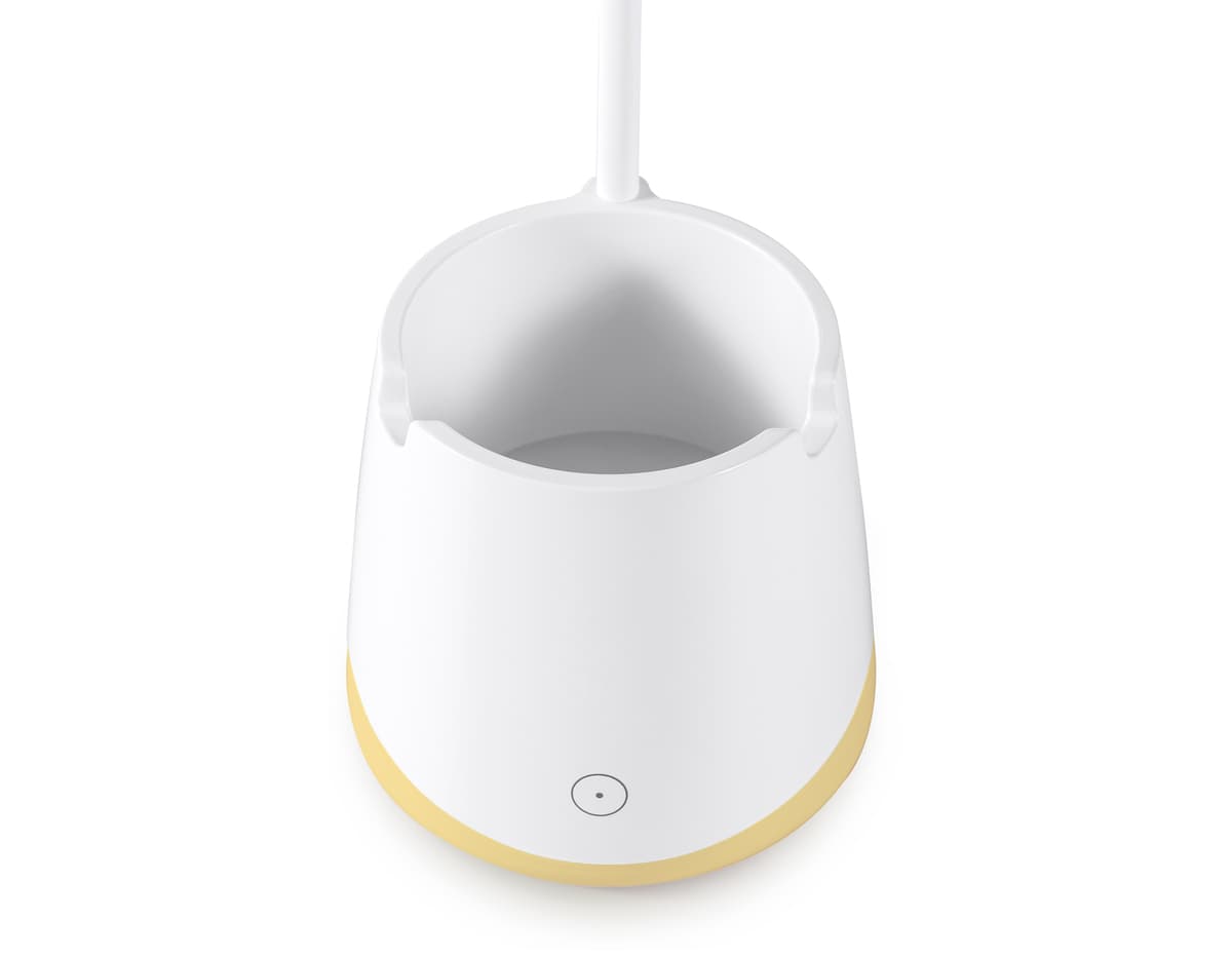 Светодиодная настольная лампа с аккумуляторной батареей, USB-проводом и канцелярским стаканом DE564 YL/WH желтый/белый LED 3000-6000K 5W Ambrella Light 8