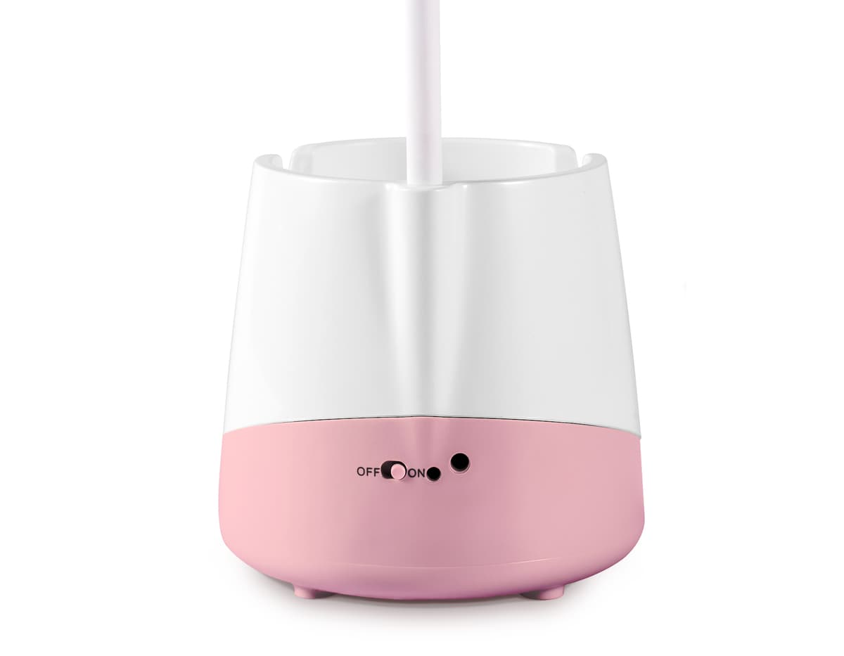 Светодиодная настольная лампа с аккумуляторной батареей, USB-проводом и канцелярским стаканом DE565 PI/WH розовый/белый LED 3000-6000K 5W Ambrella Light 9