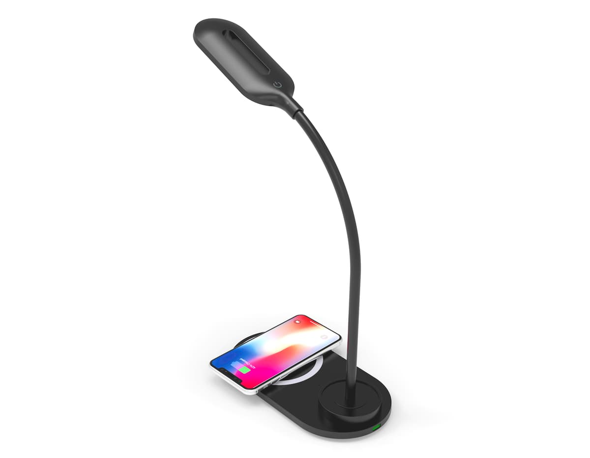Светодиодная настольная лампа с беспроводной зарядкой DE589 BK черный LED 3000-6400K 3W Ambrella Light 9
