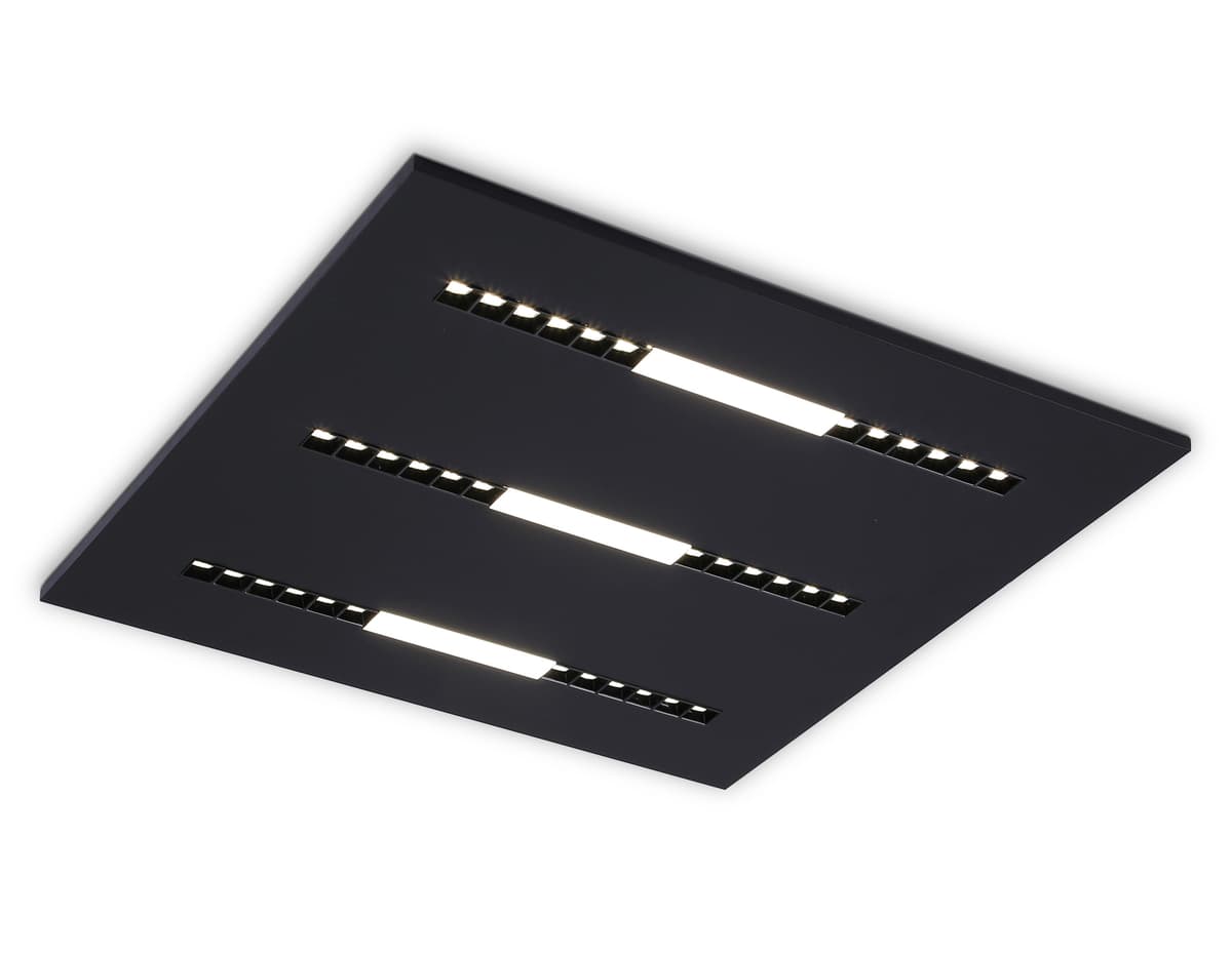 Светодиодная панель в стиле техно DPS1071 BK черный 48W 4000K 175-265V IP20 4080LM 595*595*14 Ambrella Light 5