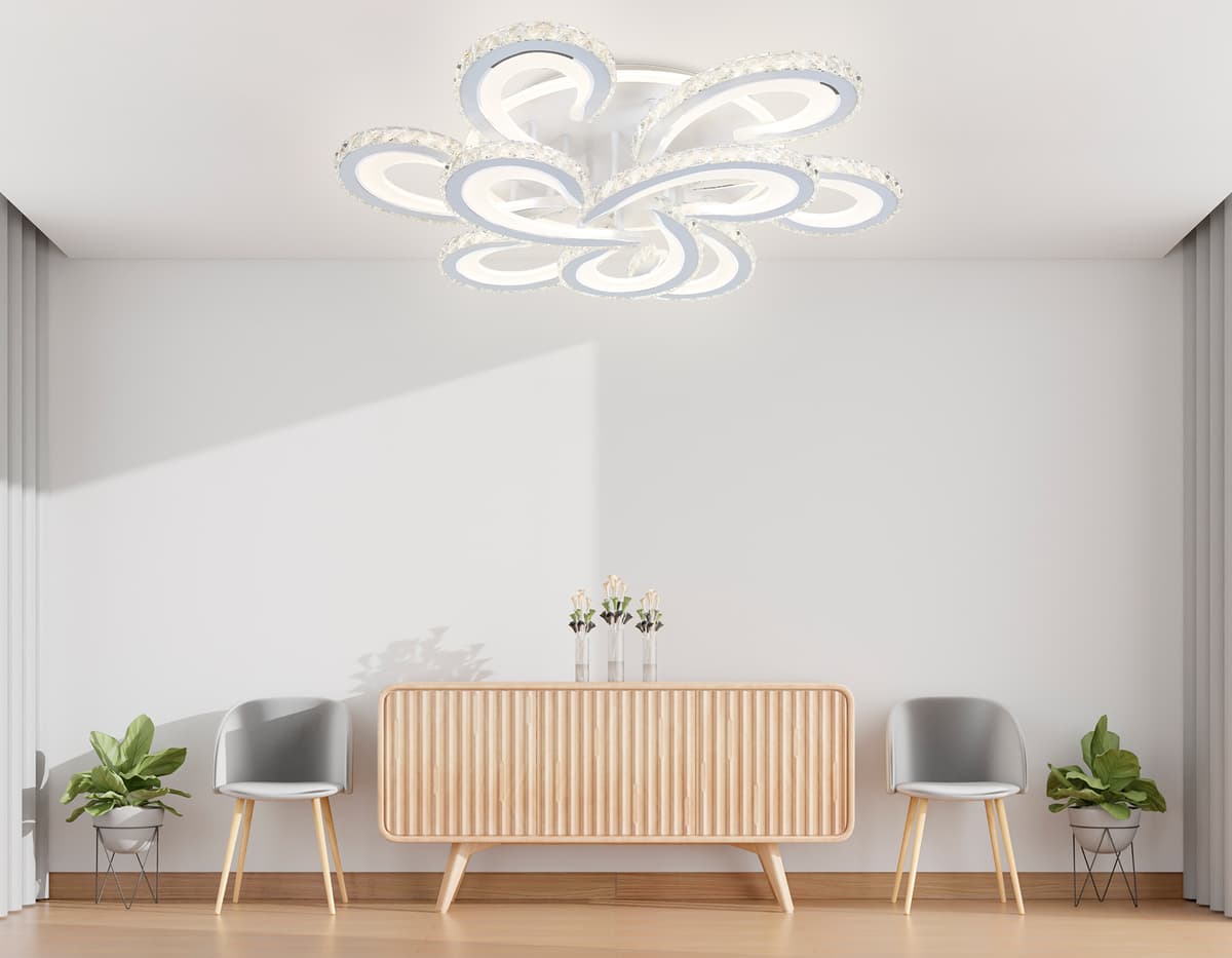 Потолочный светодиодный светильник с пультом FA1704/6+3 WH/CH белый/хром 255W 3000K-6400K 610*610*130 (ПДУ РАДИО 2.4G) Ambrella Light 16