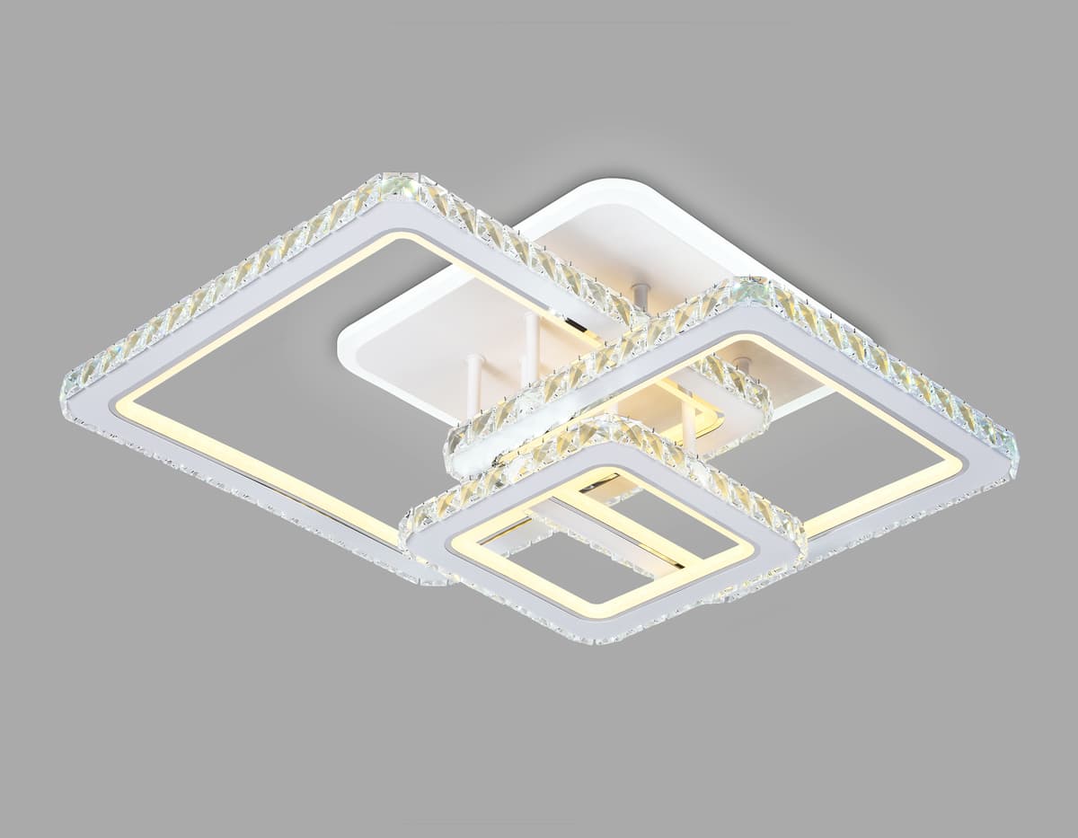 Управляемый светодиодный светильник FA1732/3 WH/CH белый/хром 145W 3000K/4200K/6400K 670*510*150 (ПДУ РАДИО 2.4G) Ambrella Light 9