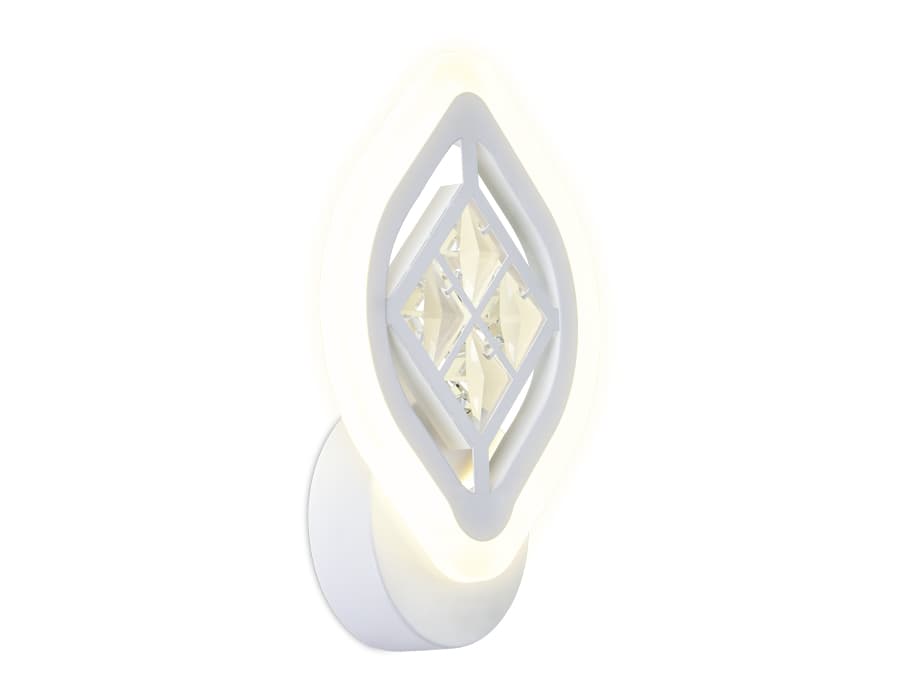 Настенный светодиодный светильник с хрусталем FA277 WH белый 12W 240*170*60 Ambrella Light 5