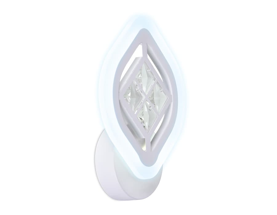 Настенный светодиодный светильник с хрусталем FA277 WH белый 12W 240*170*60 Ambrella Light 7