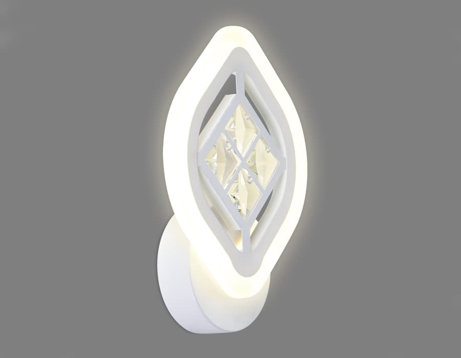 Настенный светодиодный светильник с хрусталем FA277 WH белый 12W 240*170*60 Ambrella Light 8