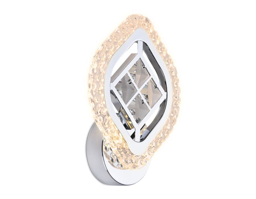 Настенный светодиодный светильник с хрусталем FA279 CH хром 12W 240*170*60 Ambrella Light 6