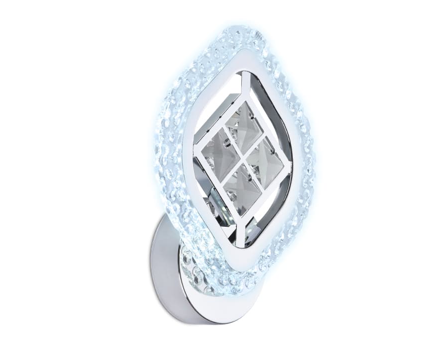 Настенный светодиодный светильник с хрусталем FA279 CH хром 12W 240*170*60 Ambrella Light 7