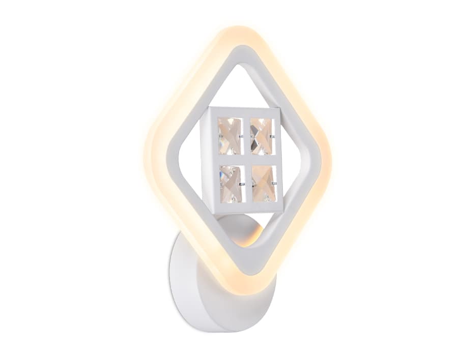 Настенный светодиодный светильник с хрусталем FA284 WH белый 15W 260*230*60 Ambrella Light 6