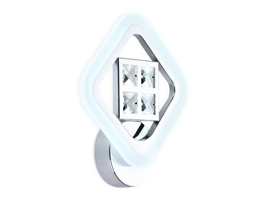 Настенный светодиодный светильник с хрусталем FA285 CH хром 15W 260*230*60 Ambrella Light 7
