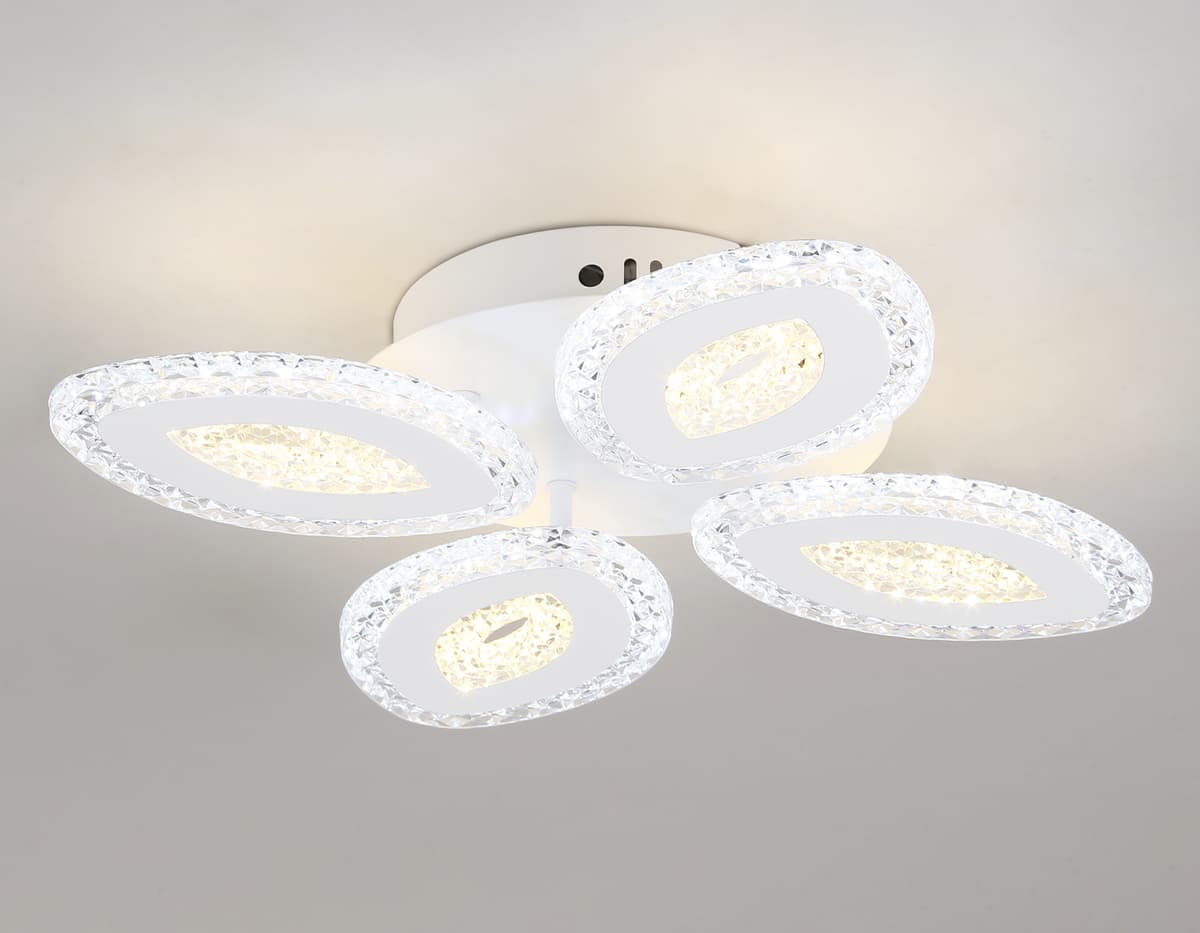 Потолочный светодиодный светильник с пультом FA4012/4 WH белый 60W 3000K+6400K/4200K/6400K+3000K 330*330*85 (ПДУ ИК) Ambrella Light 9