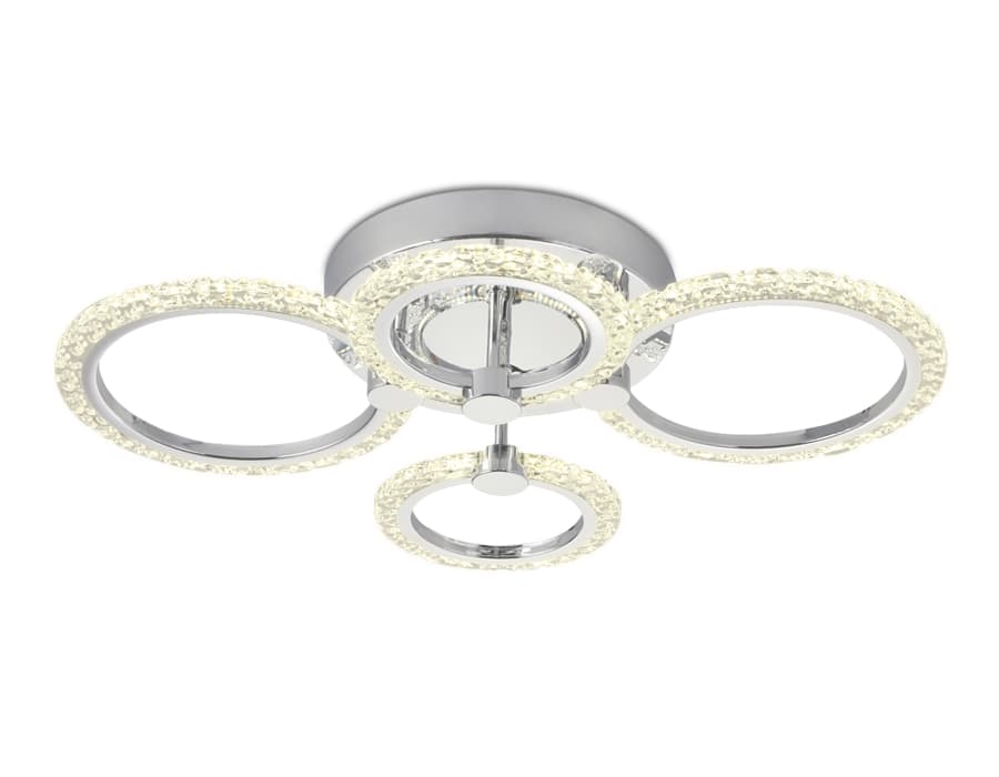 Потолочный светодиодный светильник с пультом FA412/4 CH хром 60W 620*440*120 (ПДУ РАДИО 2.4) Ambrella Light 4
