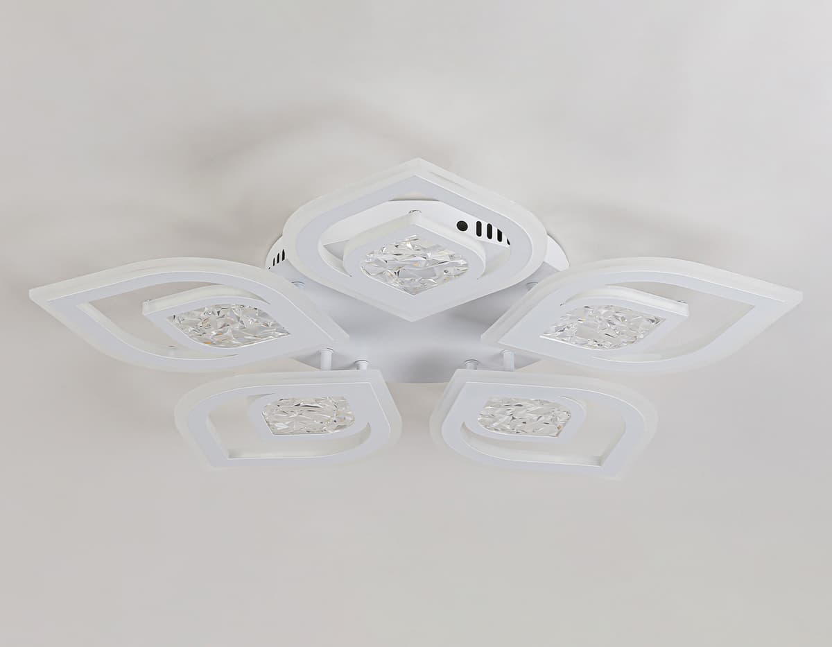 Потолочный светодиодный светильник с пультом FA4292/5 WH белый 120W 3000K+6400K/4200K/6400K+3000K D680*80 (ПДУ ИК) Ambrella Light 12