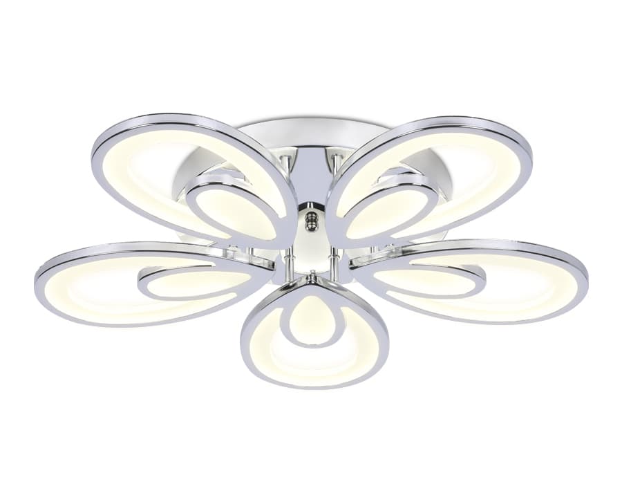 Потолочный светодиодный светильник с пультом FA469/5 CH хром 110W 580*560*80 (ПДУ РАДИО 2.4) Ambrella Light 4
