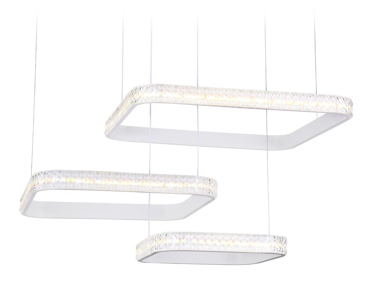 Подвесной светодиодный светильник с пультом FA6165 WH белый 131W 720*500*900 (ПДУ РАДИО 2.4) Ambrella Light 12