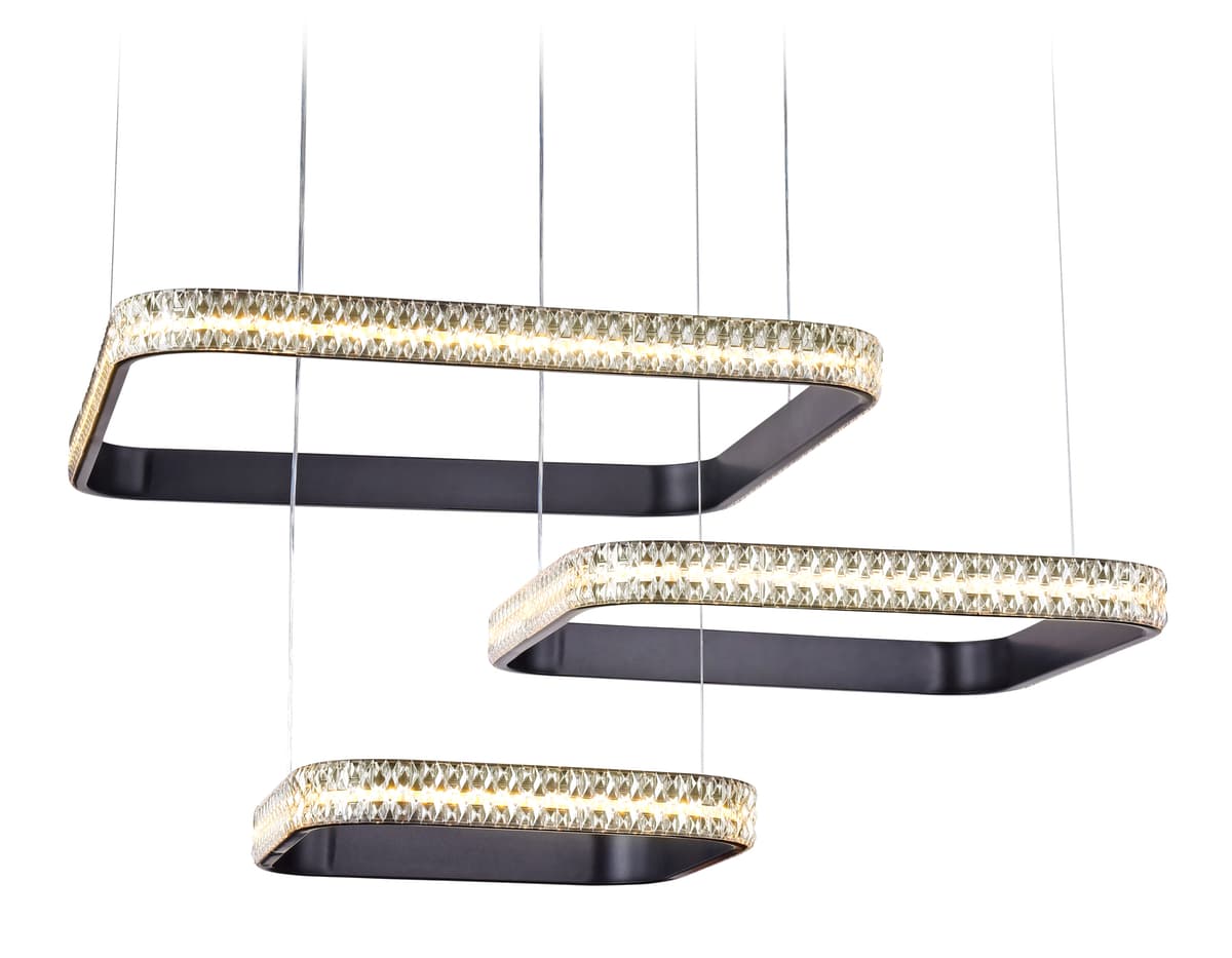 Подвесной светодиодный светильник с пультом FA6166 BK черный 131W 720*500*900 (ПДУ РАДИО 2.4) Ambrella Light 12