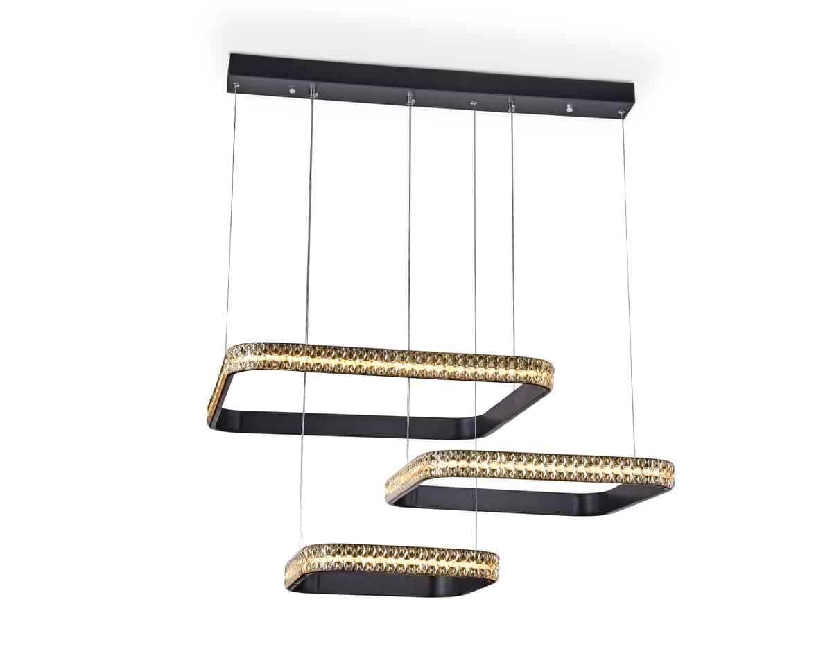 Подвесной светодиодный светильник с пультом FA6166 BK черный 131W 720*500*900 (ПДУ РАДИО 2.4) Ambrella Light 13