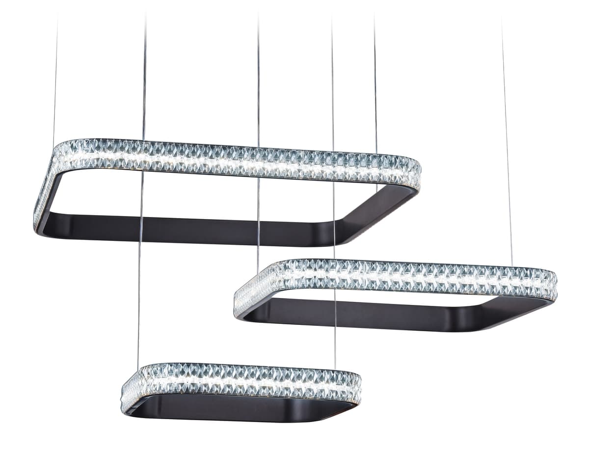 Подвесной светодиодный светильник с пультом FA6166 BK черный 131W 720*500*900 (ПДУ РАДИО 2.4) Ambrella Light 16